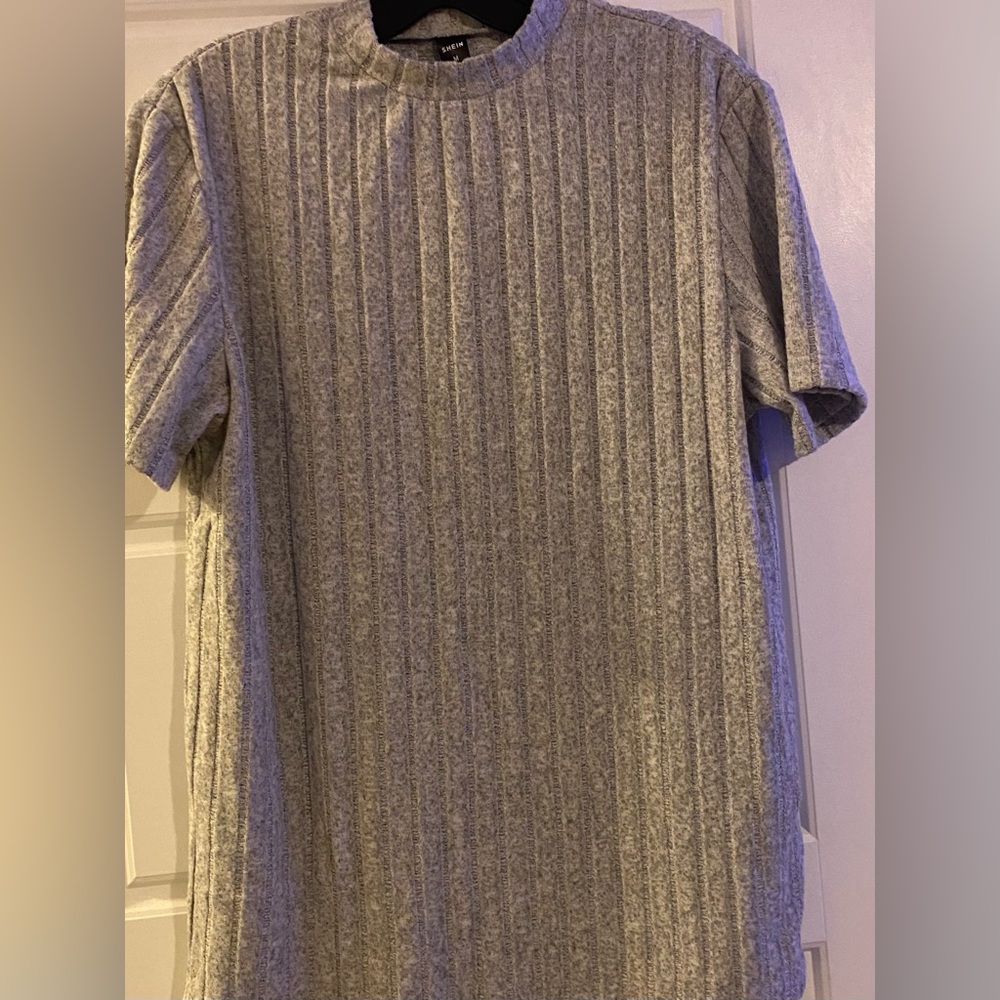 Shien BN Men's Gray Ribbed Shirt